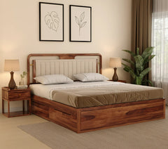 ELM Furniture Premium Sheesham Wood King Size Bed with Spacious Drawer Storage | Solid Wood Storage Bed for Home & Bedroom, Durable Wooden King Drawer Bed, 208.28 cm × 190.5 cm (6.83 ft × 6.25 ft)