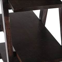 The Trainglo Sheesham Wood Elegant Urban Style Wooden Library Rack Unit