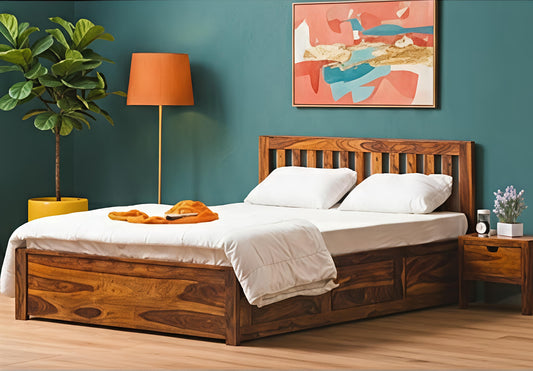 ELM Signature Series | Solid Wood Cube Bed