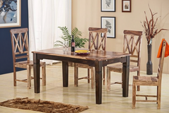 Sheesham Wood Crossair Dining Set