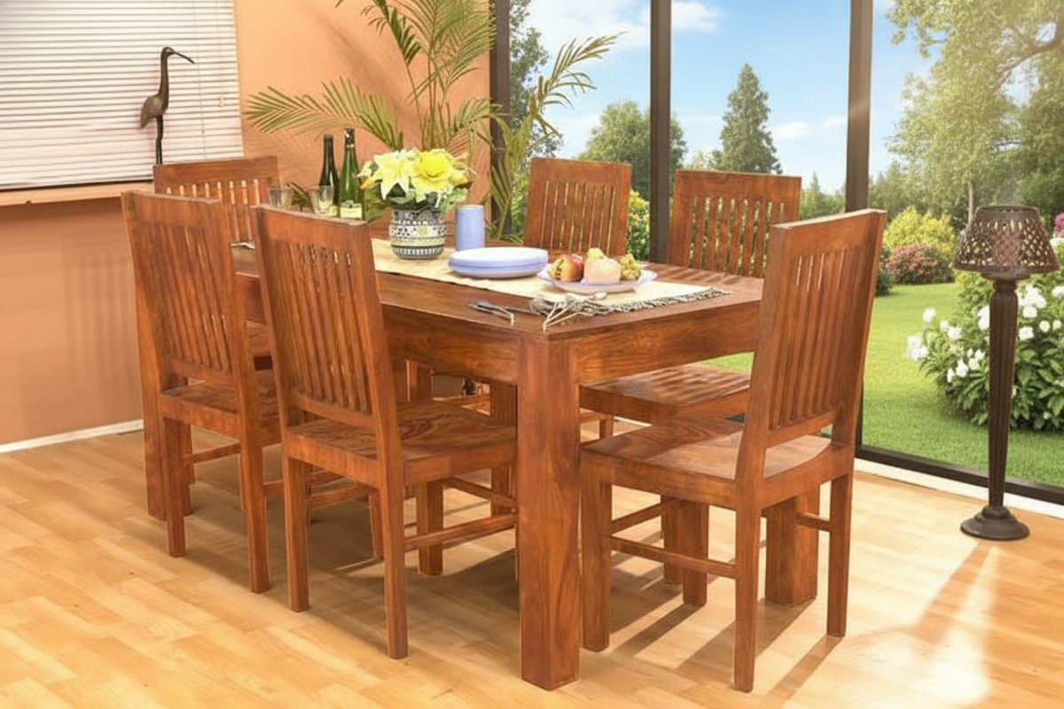 Sheesham Wood Cubex Dining Set