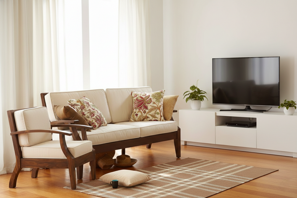 Sheesham Wood Europian Sofa Set