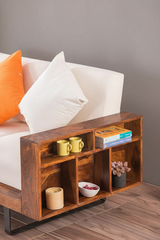 Sheesham Wood Cubex Storage Sofa Set