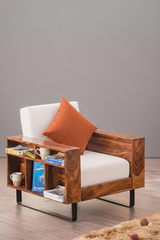 Sheesham Wood Cubex Storage Sofa Set