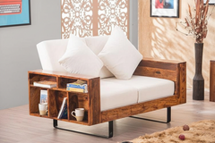 Sheesham Wood Cubex Storage Sofa Set