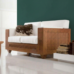 Sheesham Wood Timber line Sofa Set