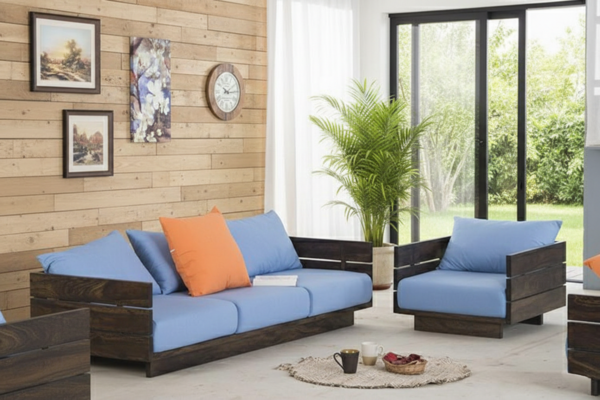 Sheesham Wood Latitude Sofa Set
