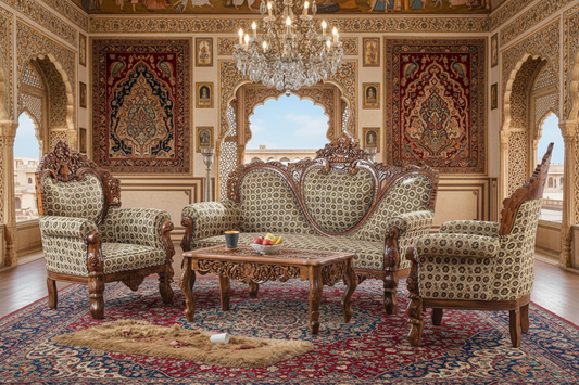 Sheesham Wood Royal Heritage Sofa Set