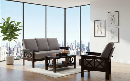 Sheesham wood The Manhattan Loft Sofa Set