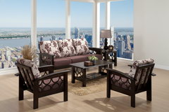 Sheesham Wood Ebony Bloom Sofa Set