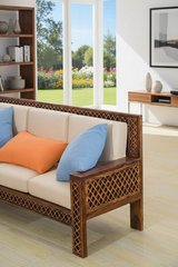 Sheesham Wood The Royal Lattice Collection Sofa Set