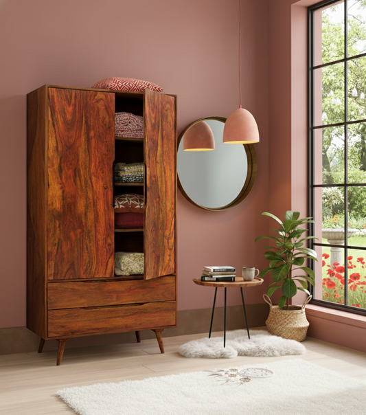 Sheesham Wood The Heritage Oak Wardrobe