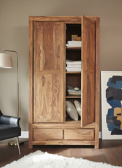 Sheesham Wood The Sandstone Wardrobe