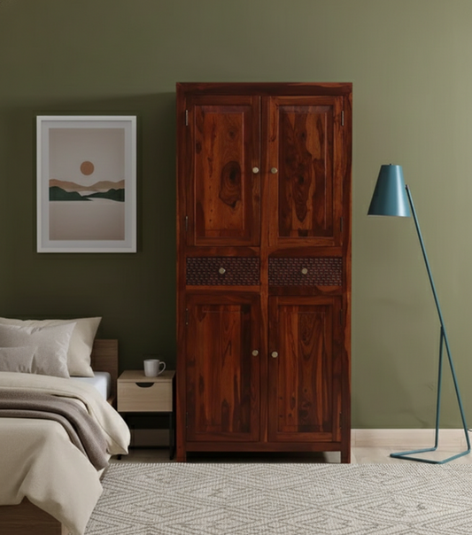 Sheesham Wood Sage & Cedar Wardrobe