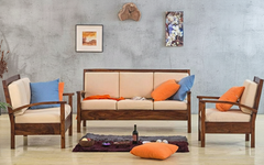 Sheesham Wood The Teak Trestle Sofa Set