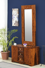 Sheesham Wood Golden Teak Manor Dressing Table