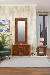Sheesham Wood Golden Teak Manor Dressing Table
