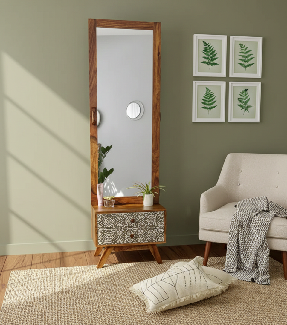 Sheesham Wood The Mod-Zen Vanity Dressing Table