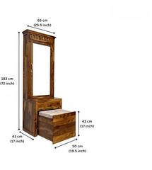 Sheesham Wood The Vista Bureau Dressing Table