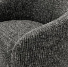 Luxury Swiss Accent Chair Black  360 Degree Rotatable Arm Chair With Ultra Soft and Confortable Lounge Premium Textured Fabric (sand)