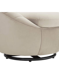 The "Aura" Swivel Accent chair (Beige)