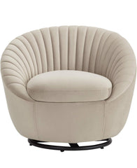 The "Aura" Swivel Accent chair (Beige)