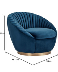 The "Aura" Swivel Accent chair (Royal Blue)