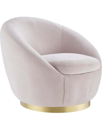 The "Aura" Swivel Accent chair (Baby Pink)