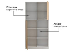 Elegant Urban Style Wooden Library Rack Unit