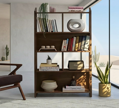 Elegant Urban Style Wooden Library Rack Unit