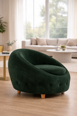 The Clouda Lounge Chair Dark Green