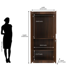 Sheesham Wood Terra Tallboy Wardrobe