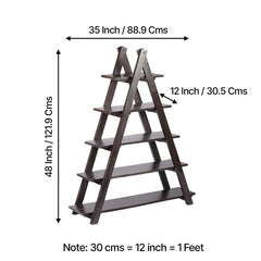 The Trainglo Sheesham Wood Elegant Urban Style Wooden Library Rack Unit
