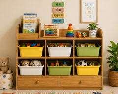 Little India JoyNest Wooden Toy Storage Organizer for Kids’ Room