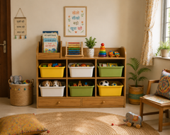 Little India JoyNest Wooden Toy Storage Organizer for Kids’ Room