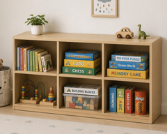 Economical Rectangular Kids Toy & Board Game Open Shelf Storage Unit