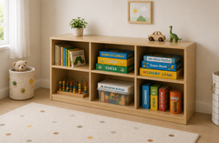 Economical Rectangular Kids Toy & Board Game Open Shelf Storage Unit