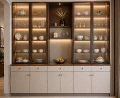 Royal Walnut Dining Display Unit