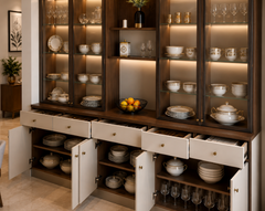 Royal Walnut Dining Display Unit