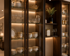 Royal Walnut Dining Display Unit