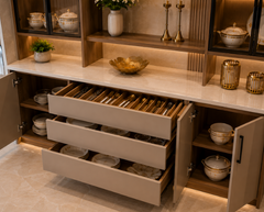 Premium Open Crockery Storage Unit crafted from solid Sheesham wood