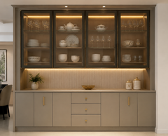 Warm LED Dining Storage Cabinet