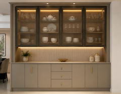 Warm LED Dining Storage Cabinet
