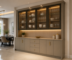 Warm LED Dining Storage Cabinet