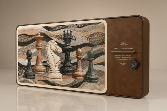 Royal Chess Canvas Wall Art with Wooden Frame