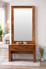 Sheesham Wood Imperial Mirror Console Dressing Table