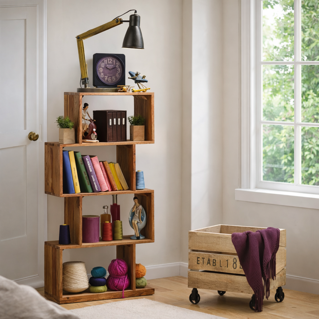 Solid Wood Serene Stash BookShelf