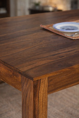 Sheesham Wood Dining Set with Drawers and Bench