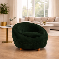 The Clouda Lounge Chair Dark Green