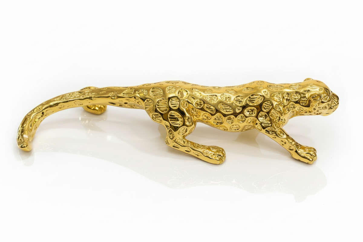 Luxury Golden Leopard Decorative Sculpture